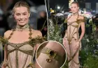 Margot Robbie Dons Brontë Sisters Hair Bracelet at ‘Wuthering Heights’ Premiere