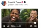 Trump shares video depicting Obamas as primates, triggering renewed backlash