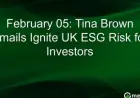 Tina Brown’s Emails Raise ESG Concerns for UK Investors