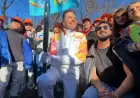 Fraser Bullock Lights Olympic Torch in Milan, Inspires Thousands of Students