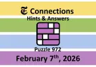 NYT Connections answers today Feb 7: Puzzle #972 categories and solutions