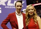 Johnny Weir and Tara Lipinski Dazzle in Matching Silver Outfits at Olympics