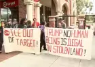 Protesters Demand Target Ban ICE Agents in USC Village March