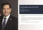 U.S. Secretary of State Rubio Extends Lunar New Year (农历新年) Greetings