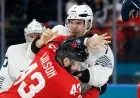 French defenseman Pierre Crinon suspended for rest of Olympic hockey tournament after fight