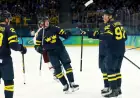 olympic mens hockey: Sweden defeats Latvia, sets up quarterfinal showdown with United States
