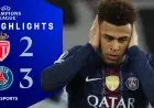 monaco vs psg: Substitute Doué sparks dramatic Champions League comeback