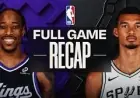 Kings Vs Spurs: Wembanyama’s 28-15 Powers Spurs to 139-122 Victory in Austin