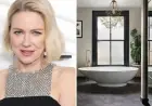 Naomi Watts’ offbeat style lessons for parents and home decorators — kids’ blunt fashion notes and a warm-metal bathroom makeover