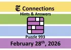 NYT Connections Hints and Answers Today — Saturday, February 28, 2026 (#993)