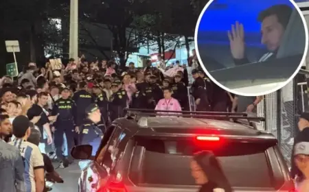 Messi Arrives in Medellín: Argentine Star and Team Reach Hotel