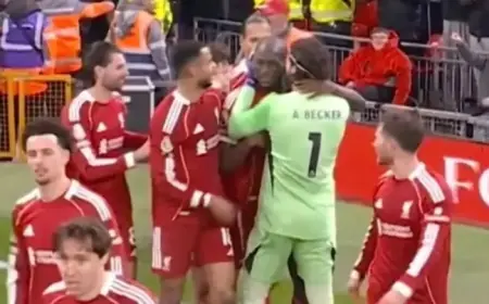 Alisson Consoles Emotional Ibrahima Konate After Goal With Full-Pitch Sprint
