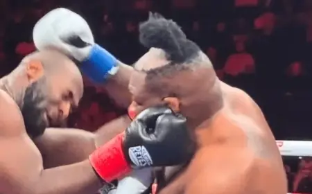 Kingsley Ibeh Lands Powerful Punch, Knocking Jarrell Miller’s Wig Off in Fight