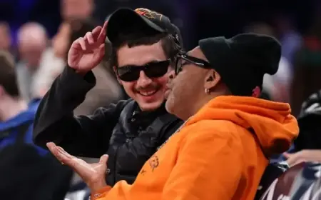 Timothee Chalamet Joins Spike Lee Courtside at NYC Knicks Game