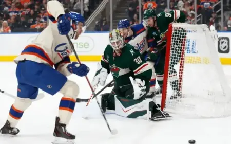 Wallstedt’s 39 Saves Propel Wild to 7-Goal Victory Over Oilers