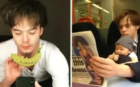 Charlie Heaton Introduces 11-Year-Old Son to ‘Stranger Things’