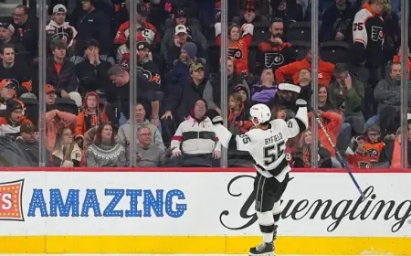 Kings Triumph Over Flyers 3-2 in OT, Led by Kopitar and Byfield
