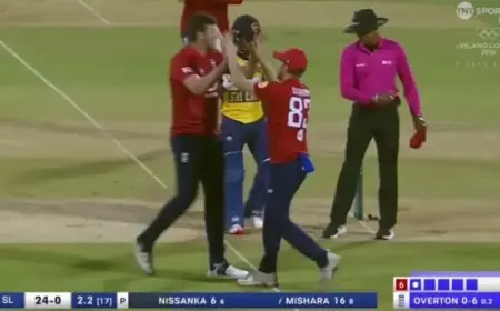 Overton Claims England’s First Wicket Against Sri Lanka; Dawson Shines