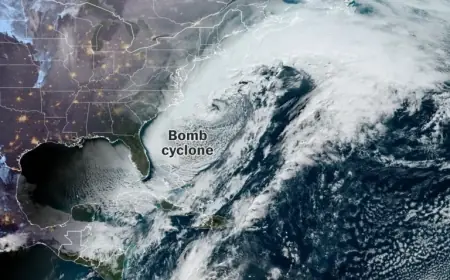 Historic Snow Blankets North Carolina as Bomb Cyclone Reaches Florida