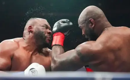 Boxer Jarrell Miller Tosses Hairpiece into Crowd After Punch Uplift