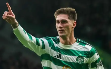 Celtic Triumphs 2-0 Over Falkirk; Cvancara Scores, Team Overtakes Rangers