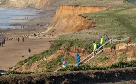 Emergency Crews Respond to Landslide at Popular Island Beach