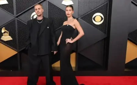 Justin and Hailey Bieber Grace 2026 Grammys Red Carpet in Rare Appearance
