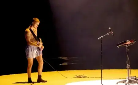 Justin Bieber Dazzles in Underwear at 2026 Grammy Awards