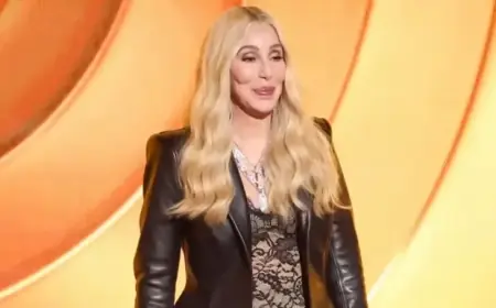 Cher Stuns in Naked Dress While Accepting Grammys Lifetime Achievement Award