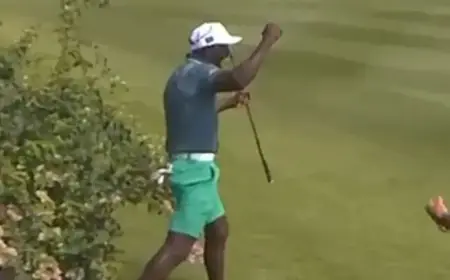 Man Utd Legend Scores Stunning Golf Shot Behind Bushes in Celeb Showdown