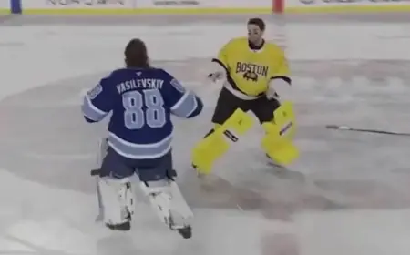 Vasilevskiy and Swayman Clash in Stadium Series Outdoor Game