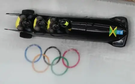 Jamaica’s Bobsleigh Team Competes in Olympics with Korean-Borrowed Sleigh