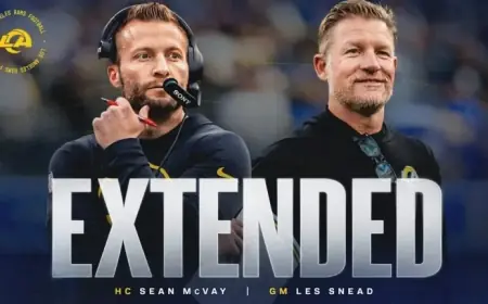 Rams Secure Multi-Year Extensions for GM Les Snead, Coach Sean McVay