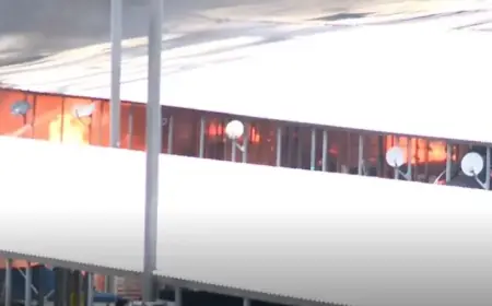 Fire Engulfs Houseboat at Elm Hill Marina on Percy Priest Lake