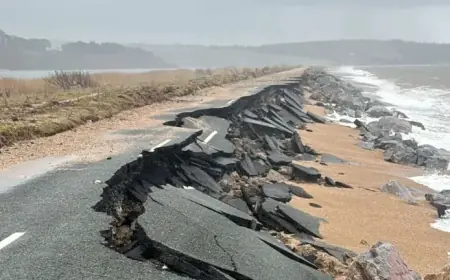 Devon Coastal Road Collapses Into the Sea