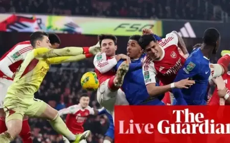 Arsenal Faces Chelsea in Carabao Cup Semi-Final Second Leg Live