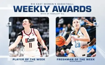 Ziebell and Gessert Garner BIG EAST WBB Weekly Honors (2.2.26)