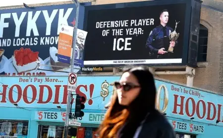 ICE Support Billboard Emerges in San Francisco Preceding Super Bowl LX