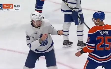 Brandon Carlo, Darnell Nurse Face Off in Epic Hockey Brawl