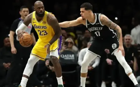 Lakers Triumph Over Nets; LeBron and Doncic Shine, Earning NBA Fan Praise