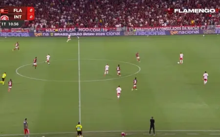Flamengo vs Internacional: “War of tempos” ends first half lead, match tied late