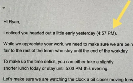 Boss’s Insane ‘4:57’ Email Shocks Employee