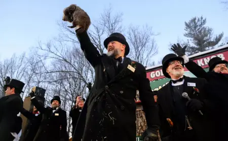 Punxsutawney Phil sees his shadow in 2026, calling for 6 more weeks of winter