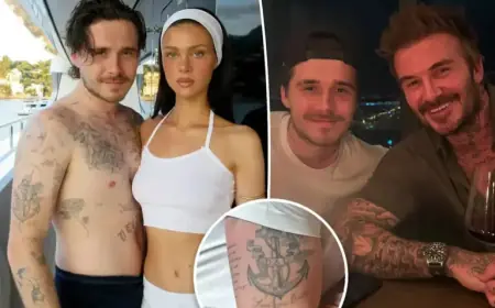Brooklyn Beckham Conceals Tattoo Dedicated to Dad David Amid Family Tensions