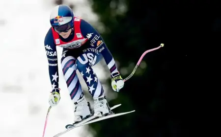 Lindsey Vonn Trains Hard with Knee Brace After ACL Rupture
