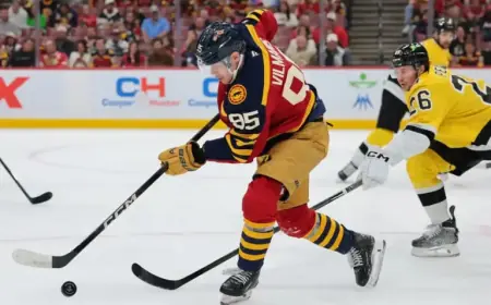 Panthers’ Vilmanis Leaves Game After Collision with Bruins’ McAvoy