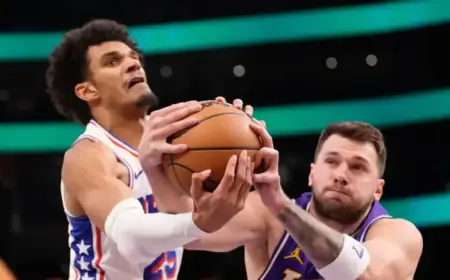 Luka Doncic Exits Lakers vs. 76ers Game Due to Leg Injury