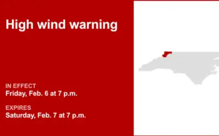 NWS Issues High Wind Warning for NC High Country Until Saturday Evening