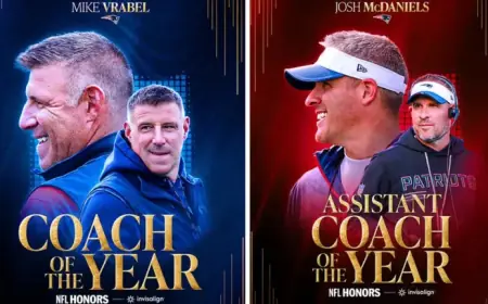Patriots’ Mike Vrabel, Josh McDaniels Win NFL Coach Awards