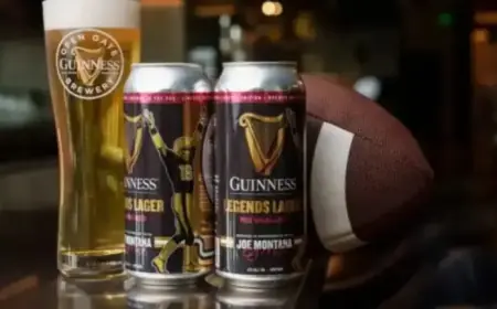 Joe Montana and Guinness Launch Lager, Charity Campaign